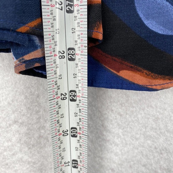 Nine West Blouse Womens XXL Button Up Geometric Career Flowy Top - Picture 14 of 16